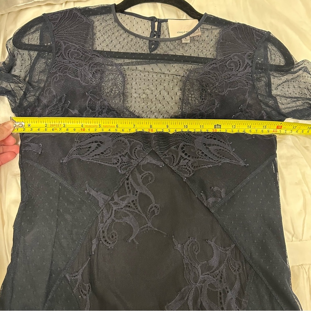 Cinq a Sept Amabella Embroidered Cocktail Dress With Slip - Picture 14 of 15